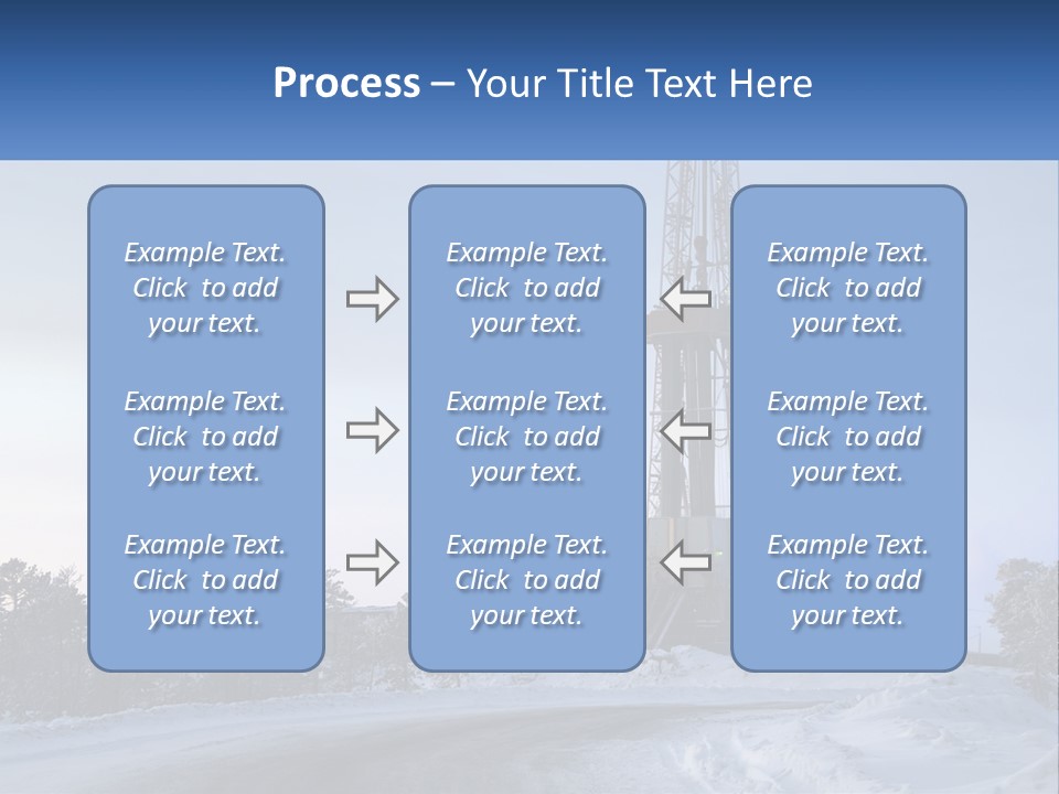 A Drilling Rig In The Middle Of A Snowy Field PowerPoint Template