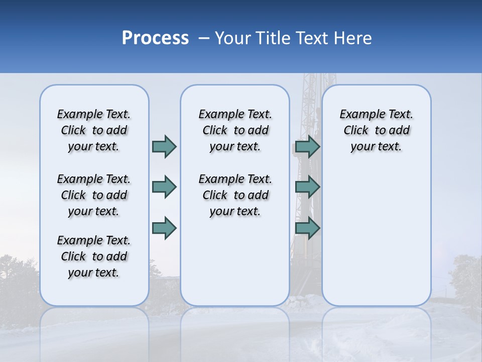 A Drilling Rig In The Middle Of A Snowy Field PowerPoint Template