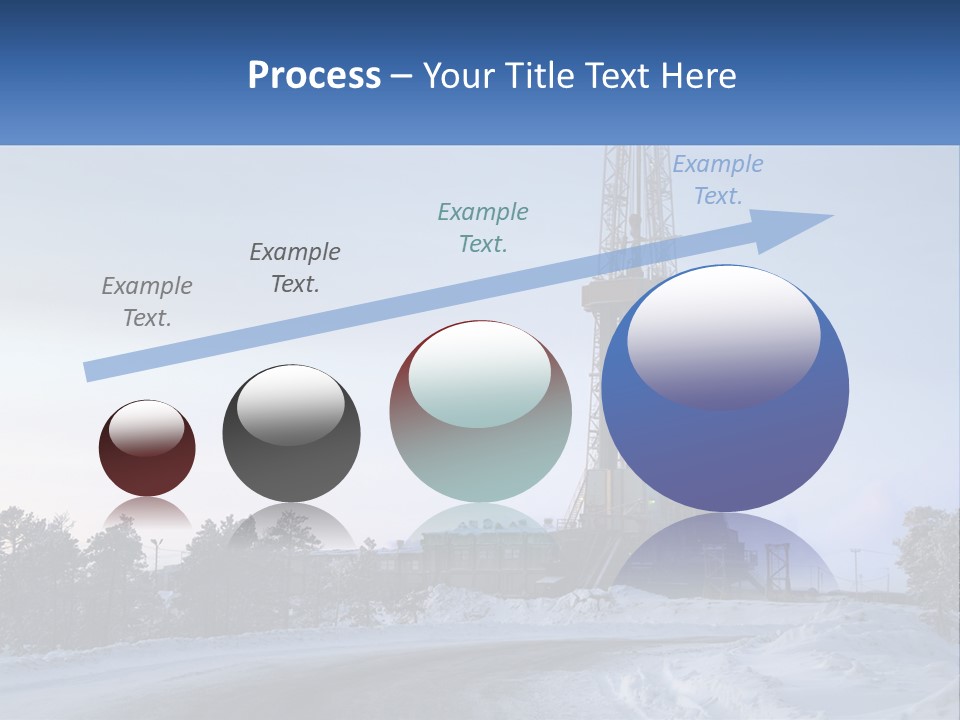 A Drilling Rig In The Middle Of A Snowy Field PowerPoint Template