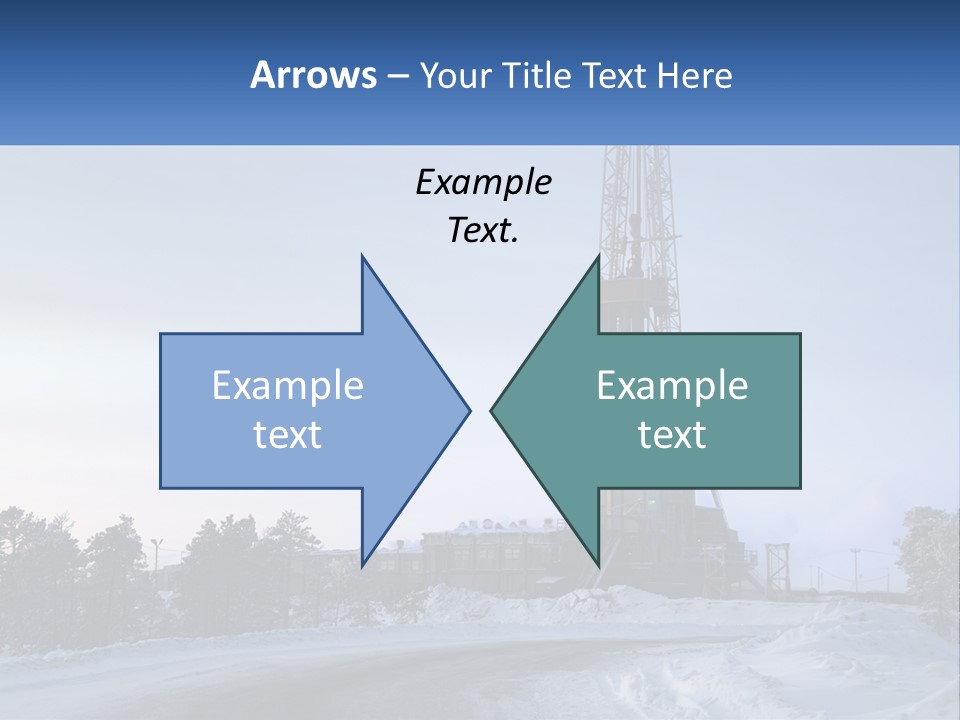 A Drilling Rig In The Middle Of A Snowy Field PowerPoint Template