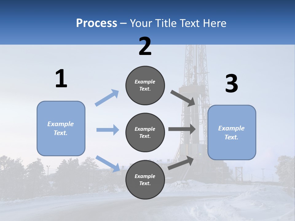 A Drilling Rig In The Middle Of A Snowy Field PowerPoint Template