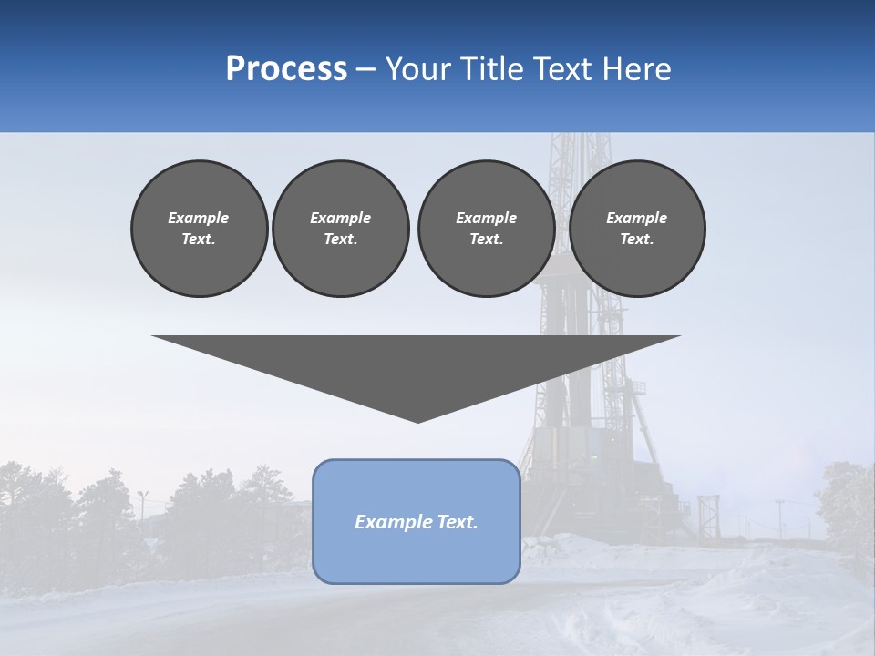 A Drilling Rig In The Middle Of A Snowy Field PowerPoint Template