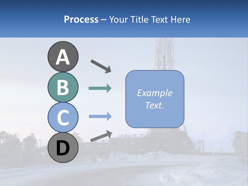 A Drilling Rig In The Middle Of A Snowy Field PowerPoint Template