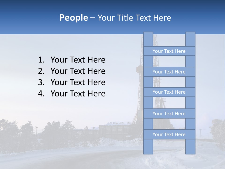 A Drilling Rig In The Middle Of A Snowy Field PowerPoint Template