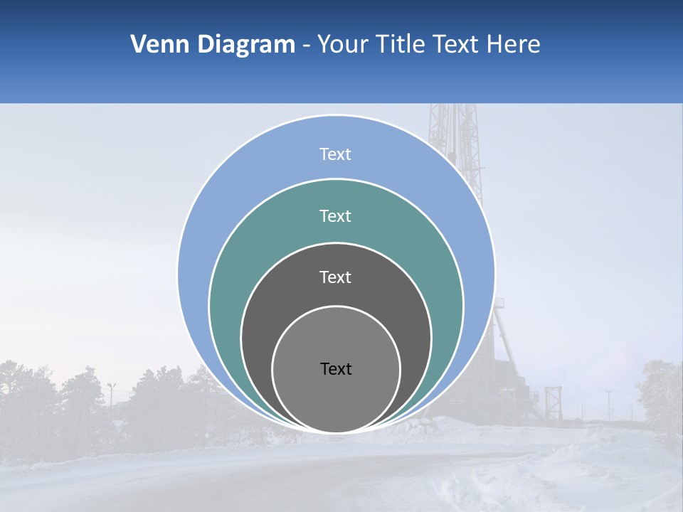 A Drilling Rig In The Middle Of A Snowy Field PowerPoint Template