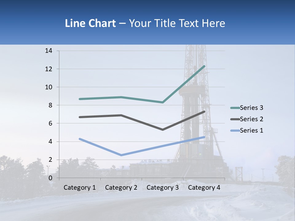 A Drilling Rig In The Middle Of A Snowy Field PowerPoint Template