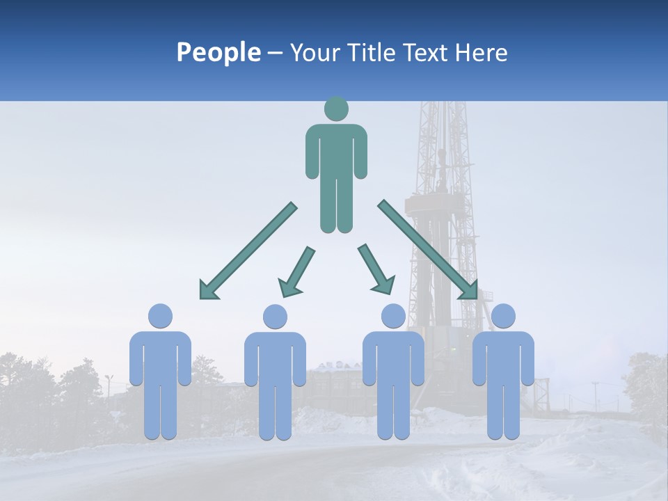 A Drilling Rig In The Middle Of A Snowy Field PowerPoint Template