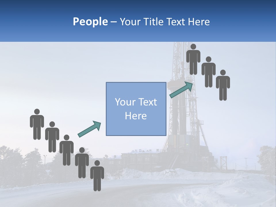 A Drilling Rig In The Middle Of A Snowy Field PowerPoint Template