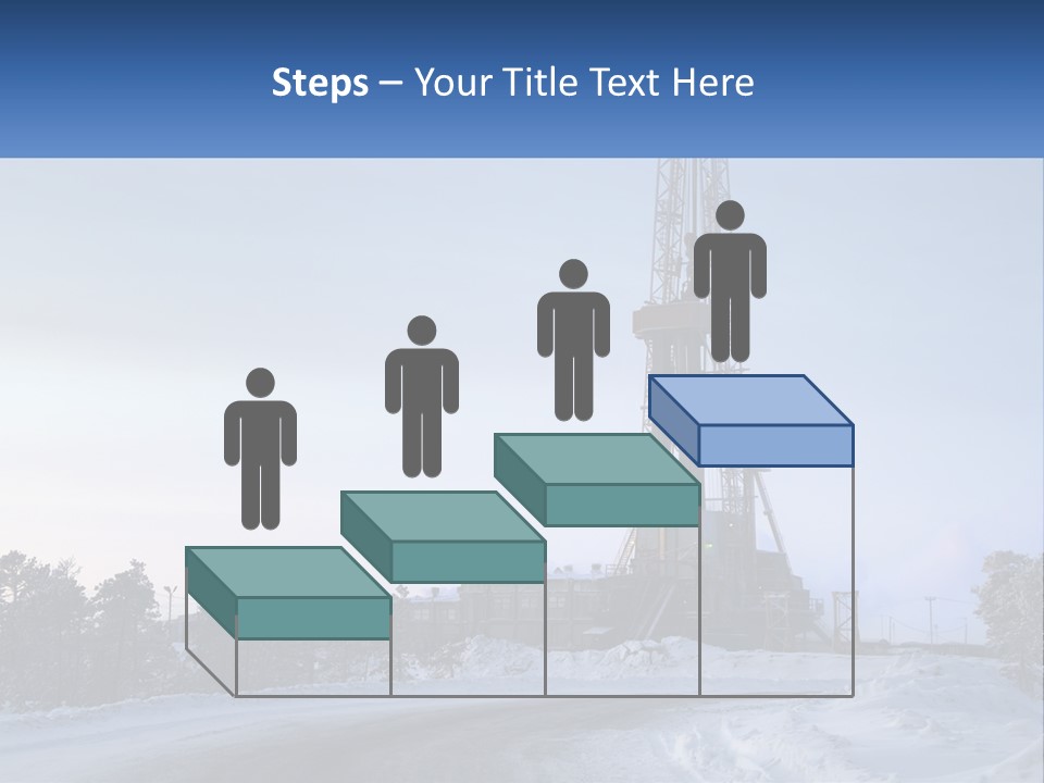 A Drilling Rig In The Middle Of A Snowy Field PowerPoint Template