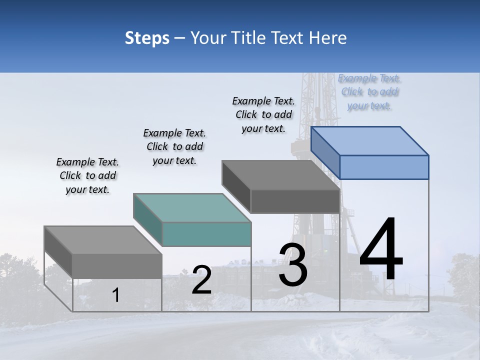A Drilling Rig In The Middle Of A Snowy Field PowerPoint Template