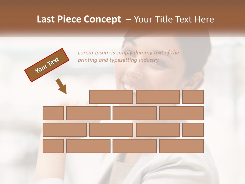 A Woman In A White Shirt Is Smiling PowerPoint Template