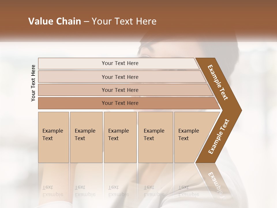 A Woman In A White Shirt Is Smiling PowerPoint Template