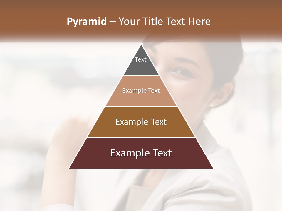 A Woman In A White Shirt Is Smiling PowerPoint Template