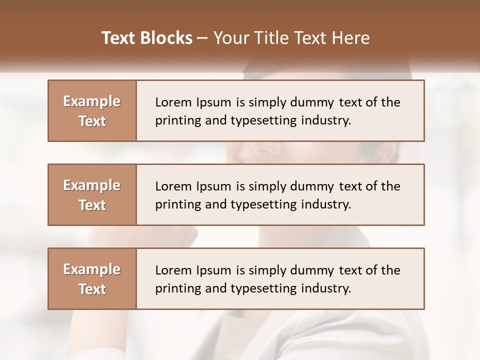 A Woman In A White Shirt Is Smiling PowerPoint Template