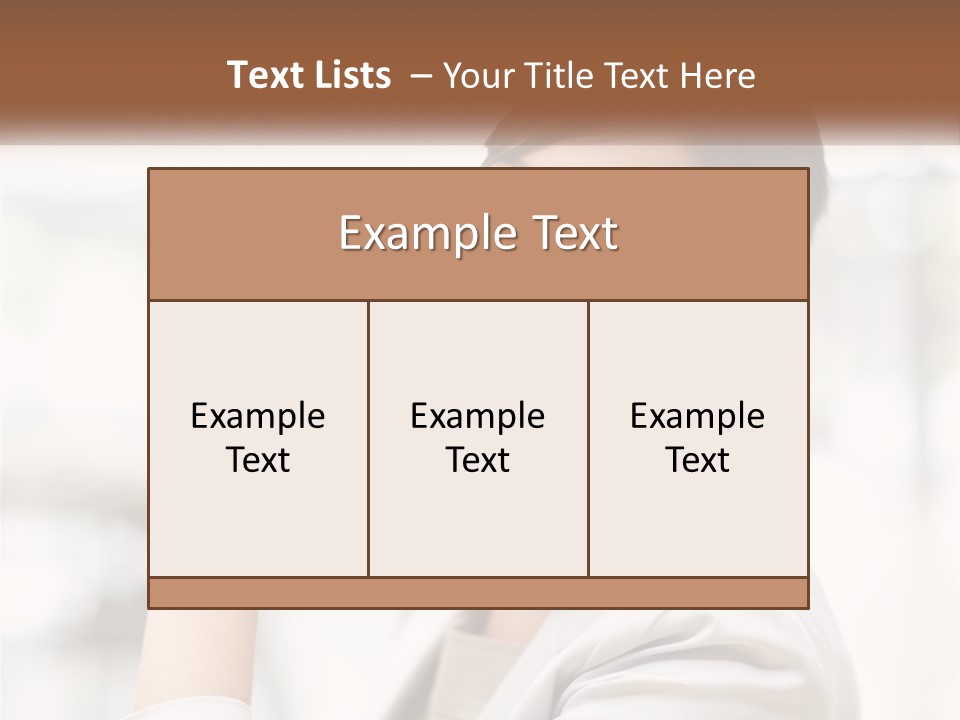 A Woman In A White Shirt Is Smiling PowerPoint Template