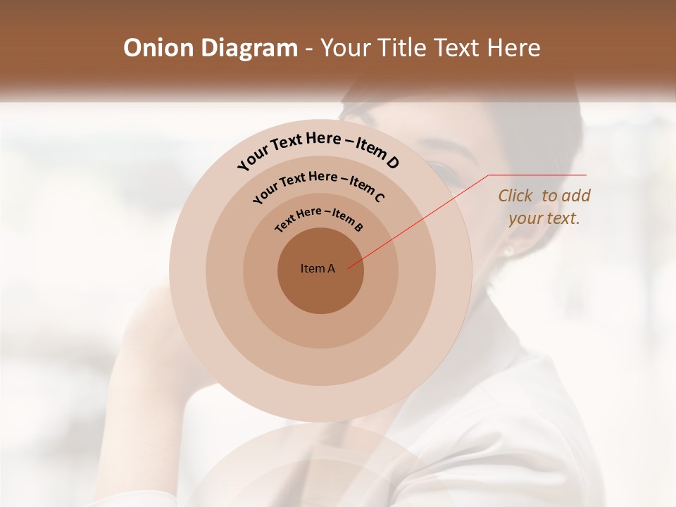 A Woman In A White Shirt Is Smiling PowerPoint Template