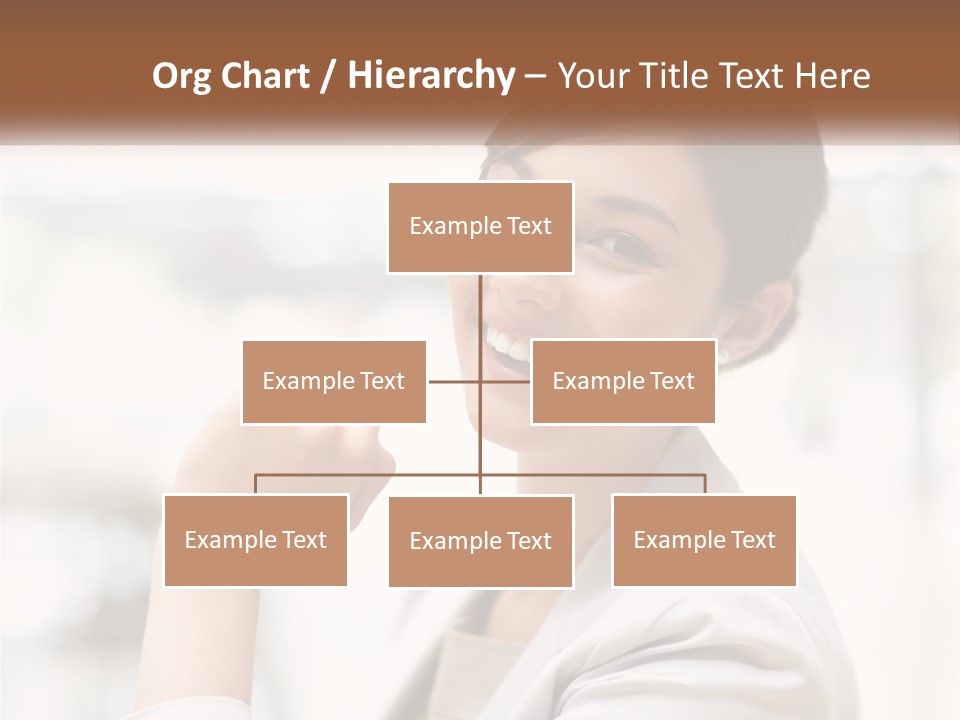 A Woman In A White Shirt Is Smiling PowerPoint Template