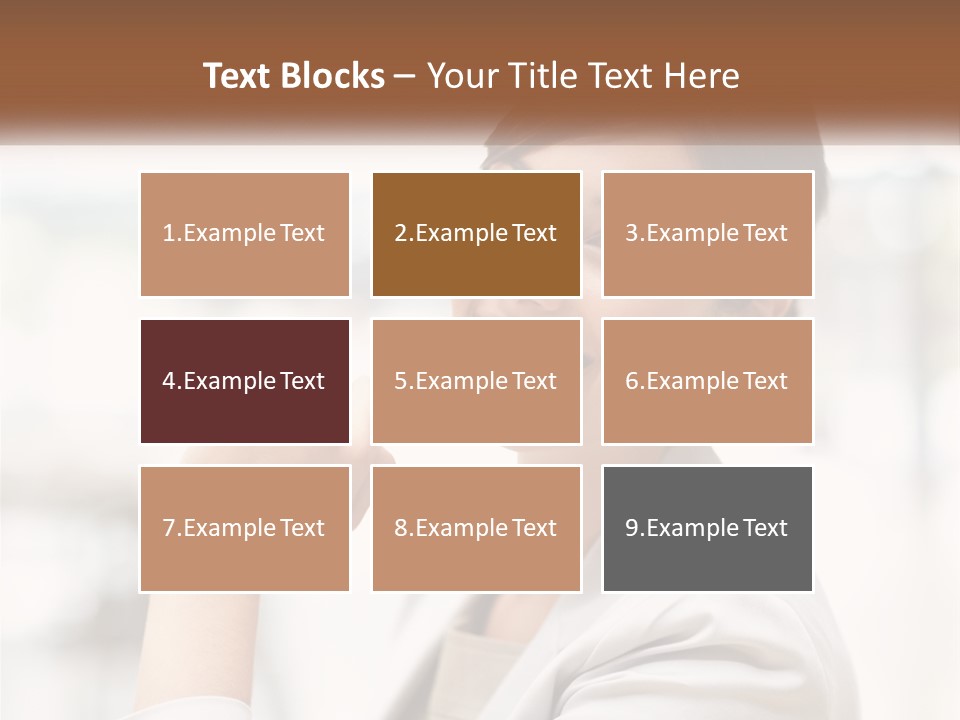 A Woman In A White Shirt Is Smiling PowerPoint Template