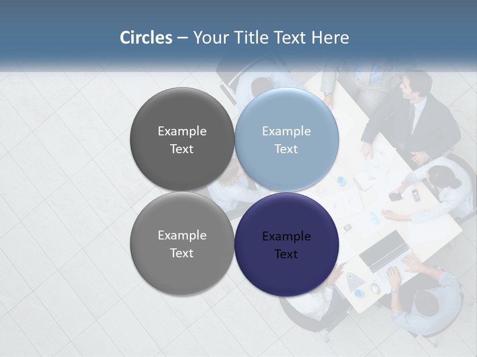 A Group Of People Sitting Around A Table PowerPoint Template