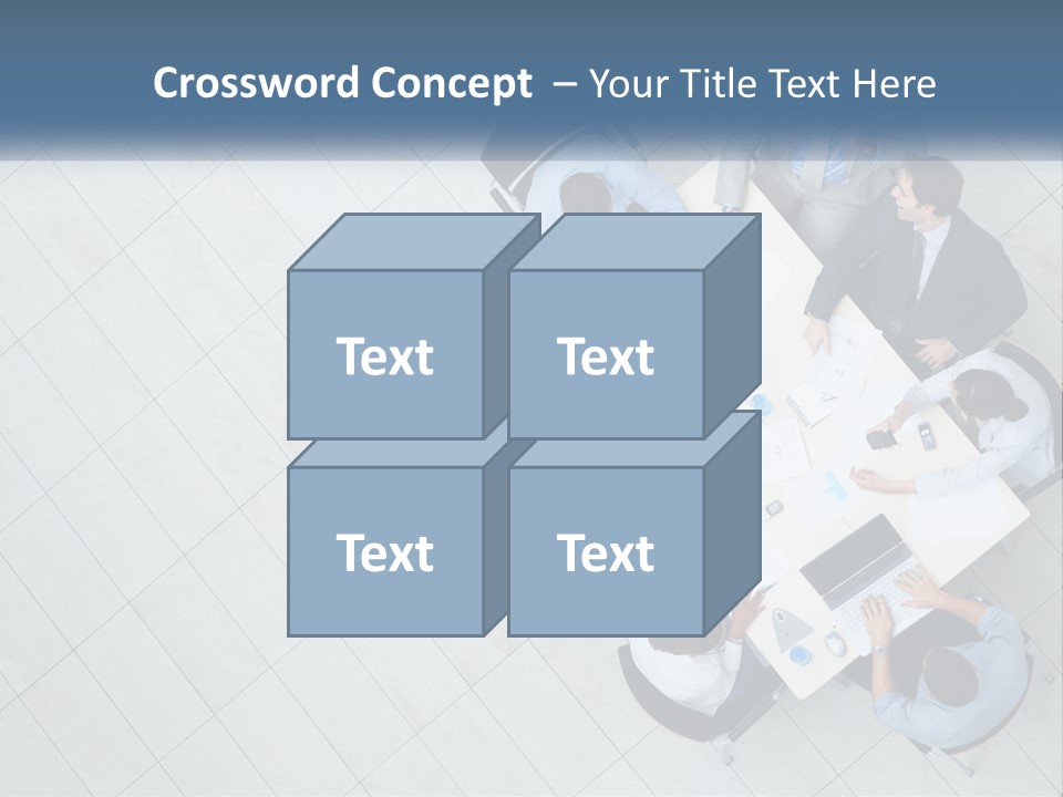 A Group Of People Sitting Around A Table PowerPoint Template