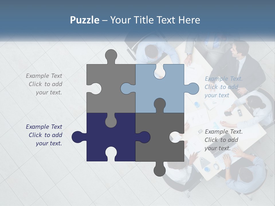 A Group Of People Sitting Around A Table PowerPoint Template