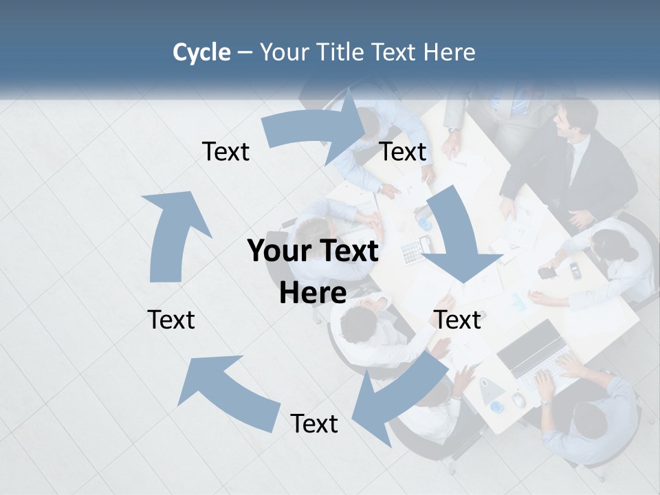 A Group Of People Sitting Around A Table PowerPoint Template
