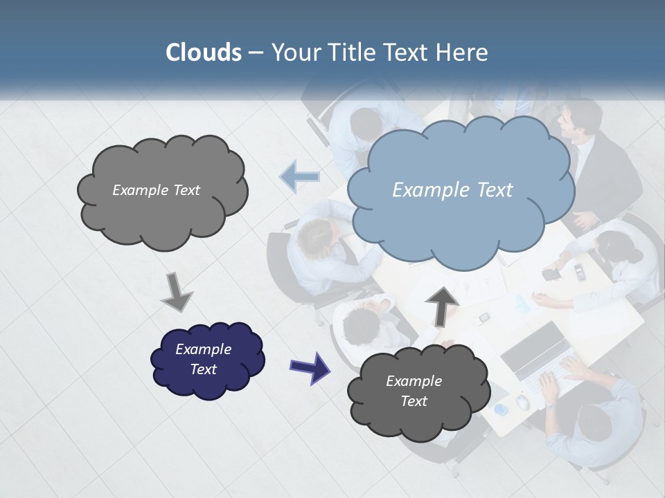 A Group Of People Sitting Around A Table PowerPoint Template