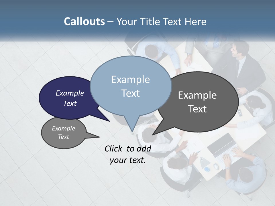 A Group Of People Sitting Around A Table PowerPoint Template