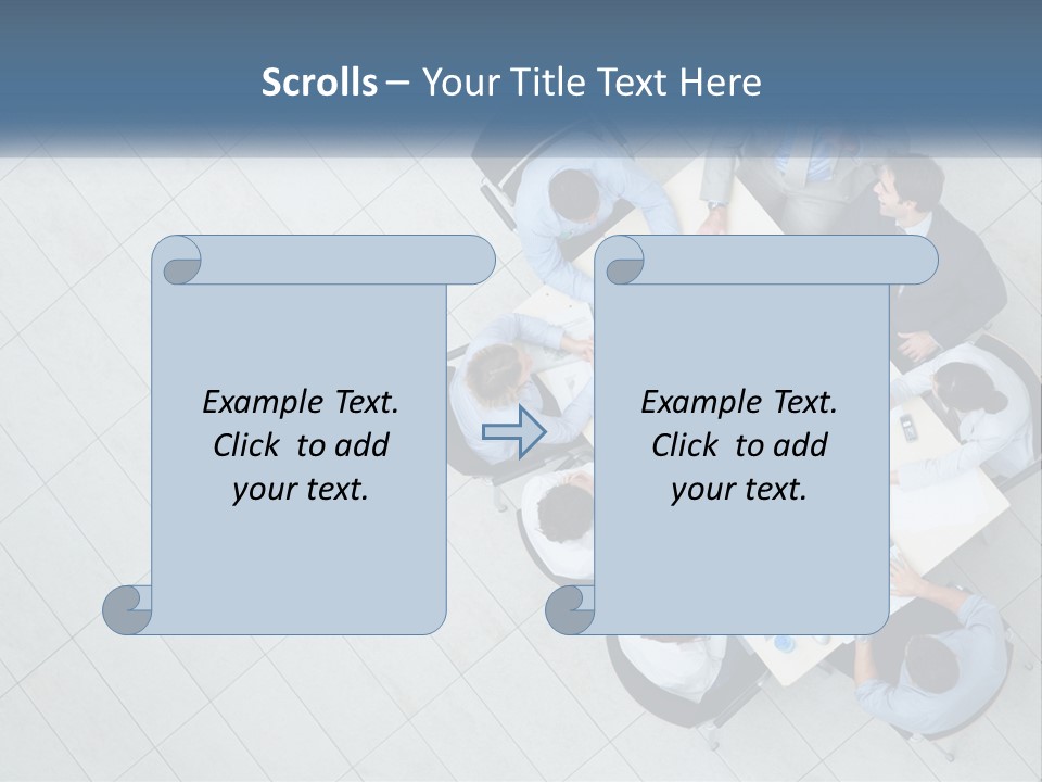 A Group Of People Sitting Around A Table PowerPoint Template