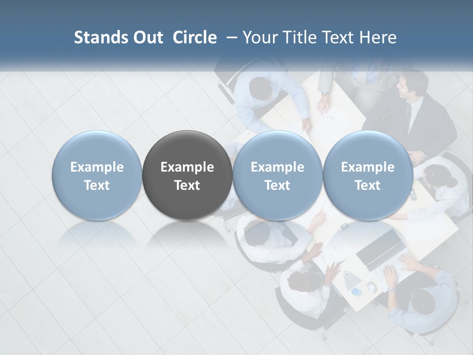A Group Of People Sitting Around A Table PowerPoint Template