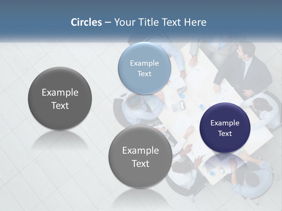 A Group Of People Sitting Around A Table PowerPoint Template