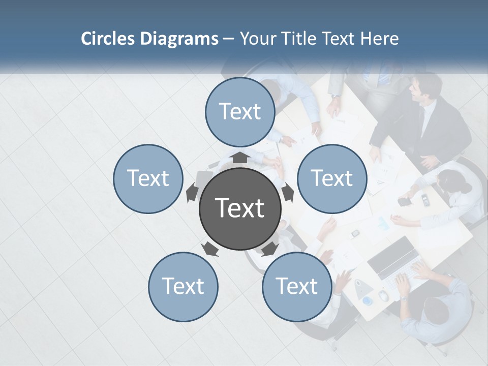 A Group Of People Sitting Around A Table PowerPoint Template
