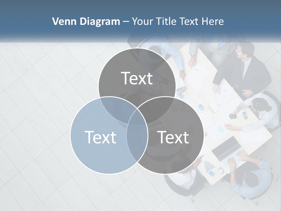 A Group Of People Sitting Around A Table PowerPoint Template