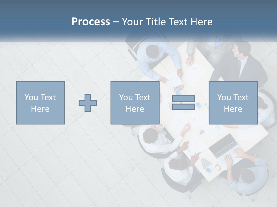 A Group Of People Sitting Around A Table PowerPoint Template