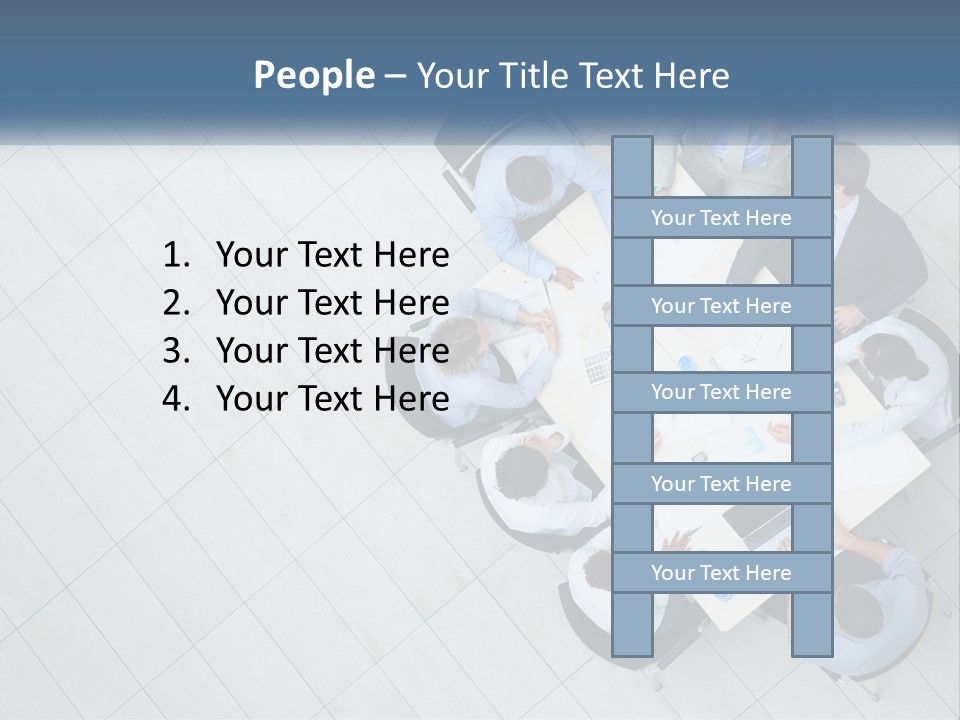 A Group Of People Sitting Around A Table PowerPoint Template