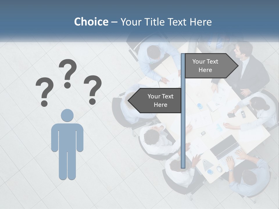 A Group Of People Sitting Around A Table PowerPoint Template