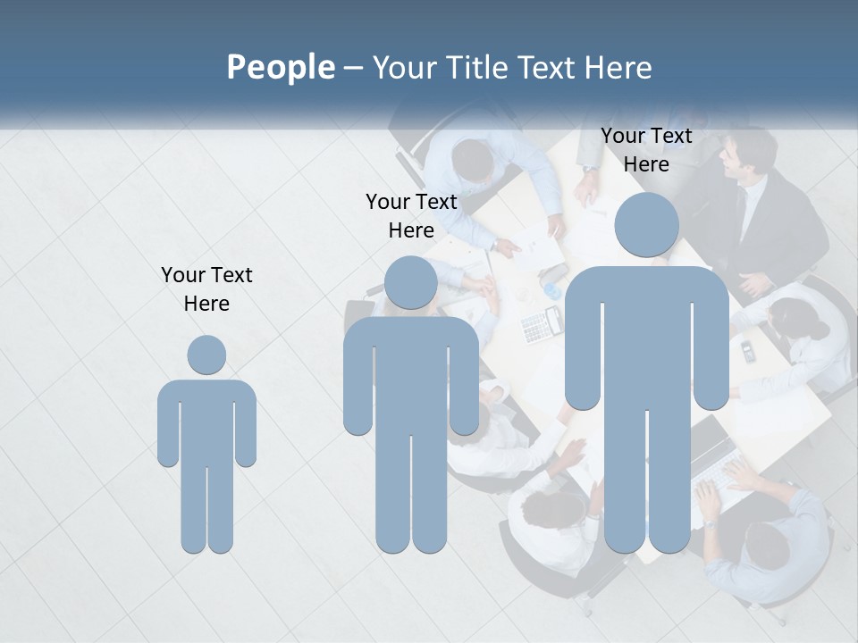 A Group Of People Sitting Around A Table PowerPoint Template