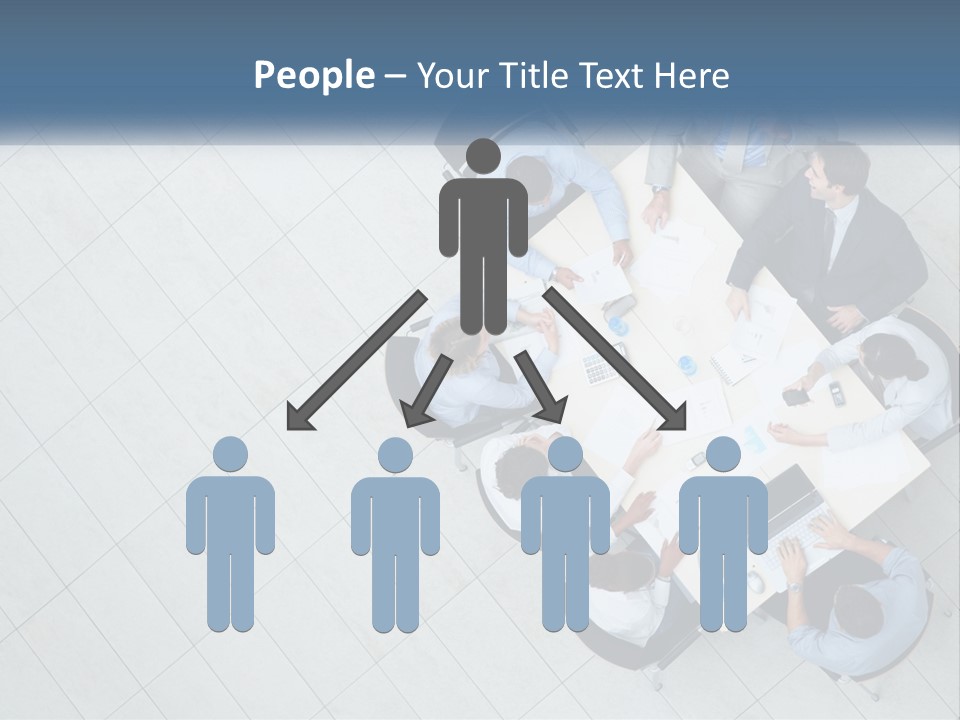 A Group Of People Sitting Around A Table PowerPoint Template