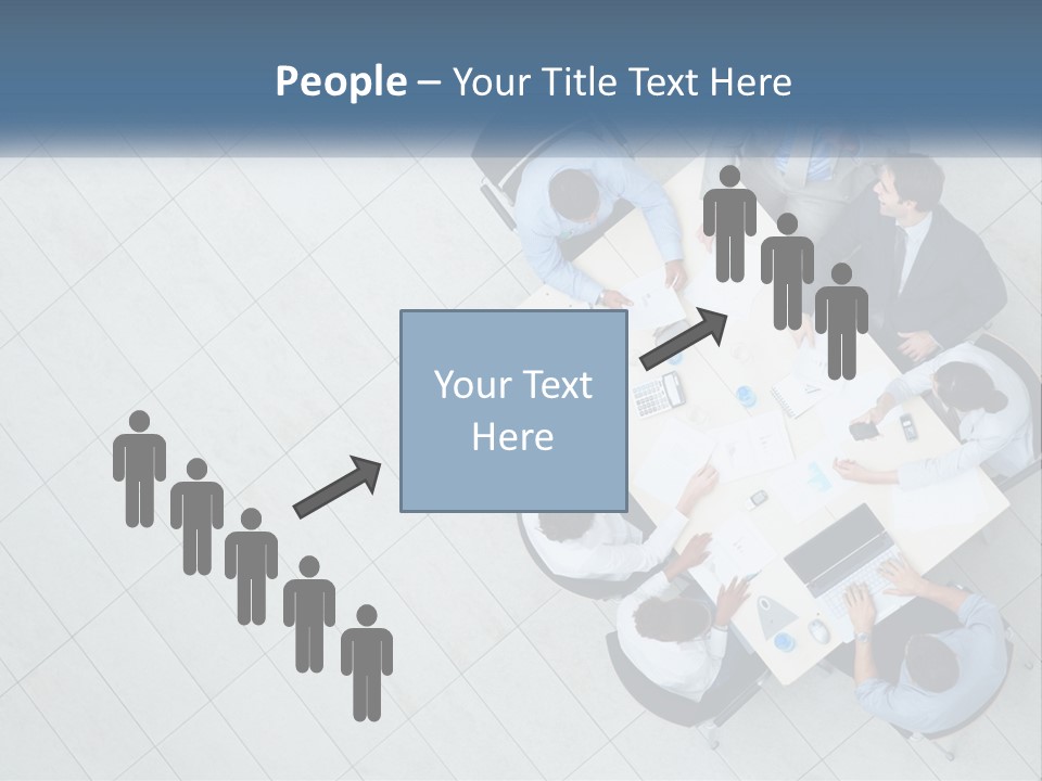A Group Of People Sitting Around A Table PowerPoint Template