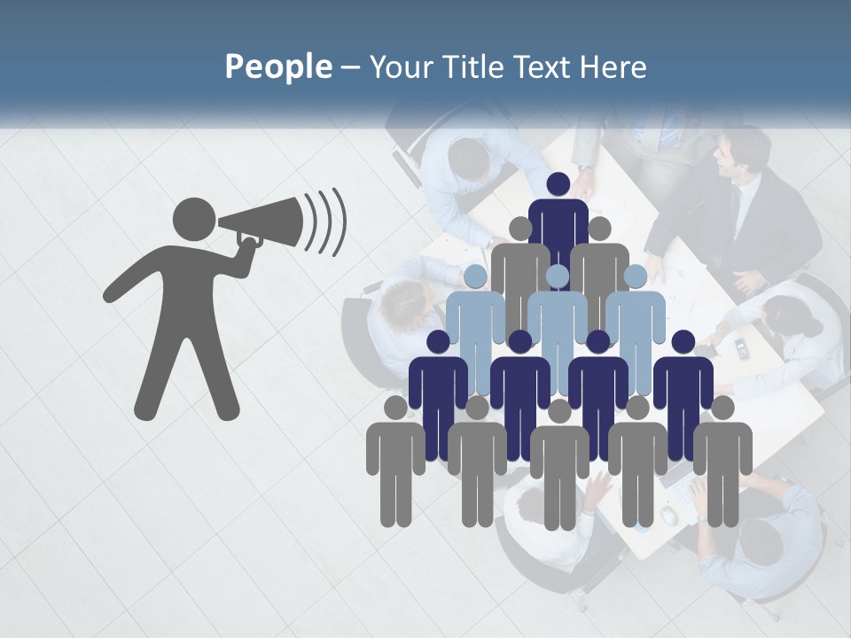 A Group Of People Sitting Around A Table PowerPoint Template