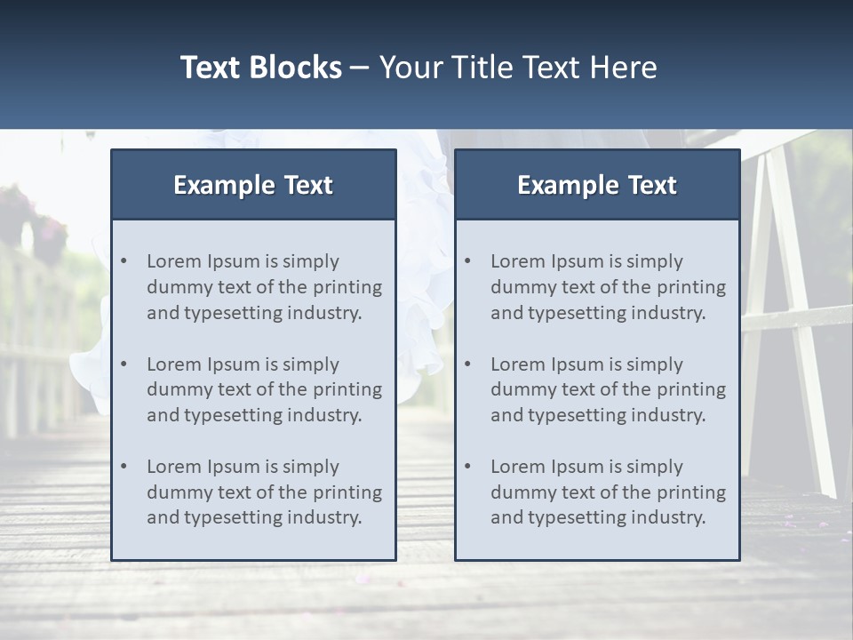A Bride And Groom Walking Across A Bridge PowerPoint Template