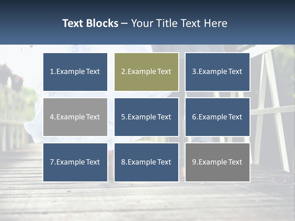 A Bride And Groom Walking Across A Bridge PowerPoint Template