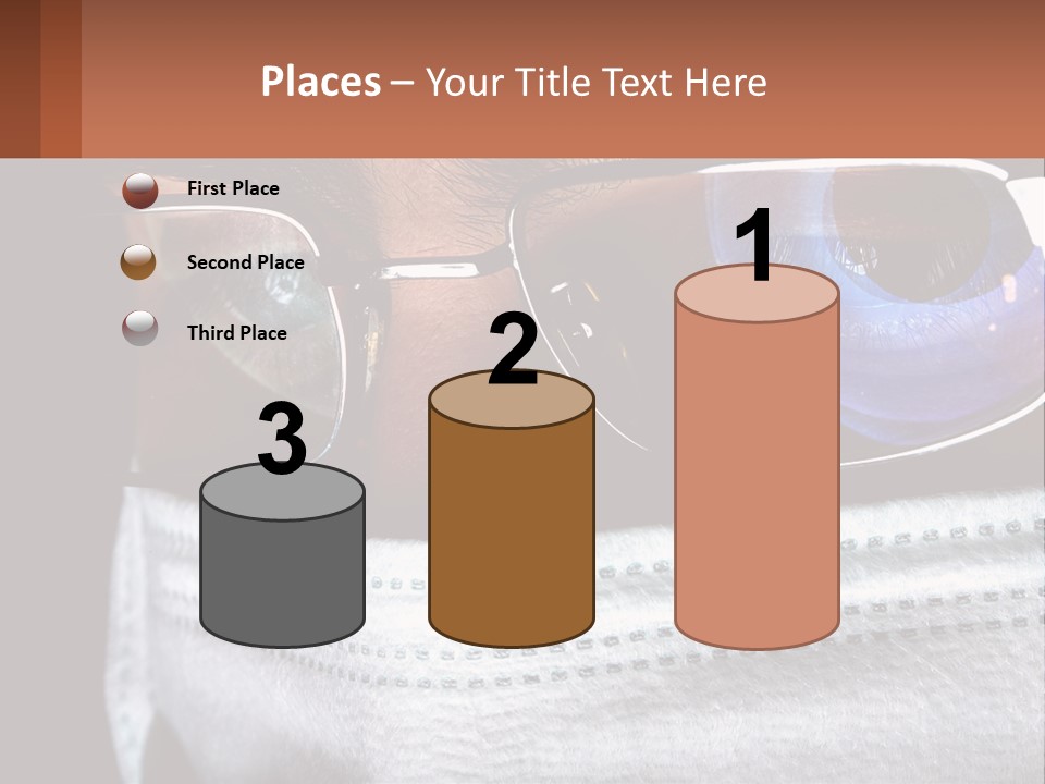 A Man Wearing Glasses And A Face Covering His Face PowerPoint Template