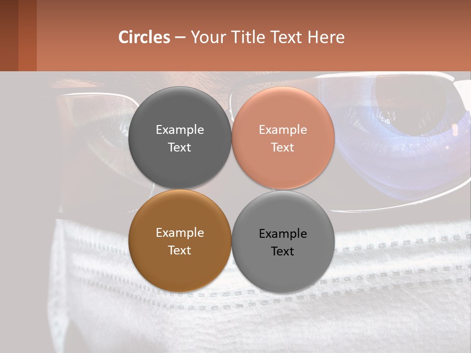 A Man Wearing Glasses And A Face Covering His Face PowerPoint Template