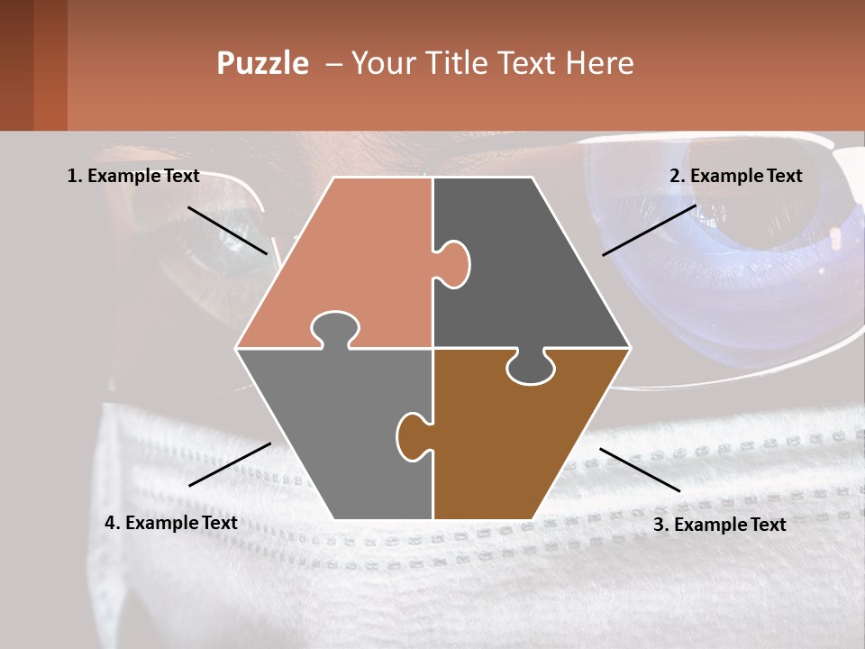 A Man Wearing Glasses And A Face Covering His Face PowerPoint Template