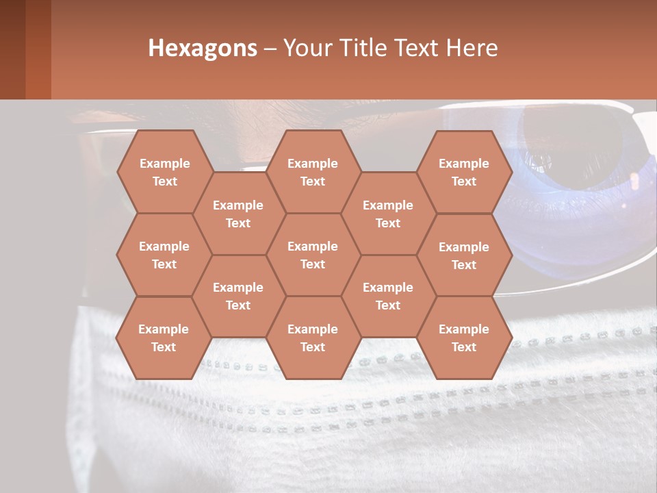 A Man Wearing Glasses And A Face Covering His Face PowerPoint Template