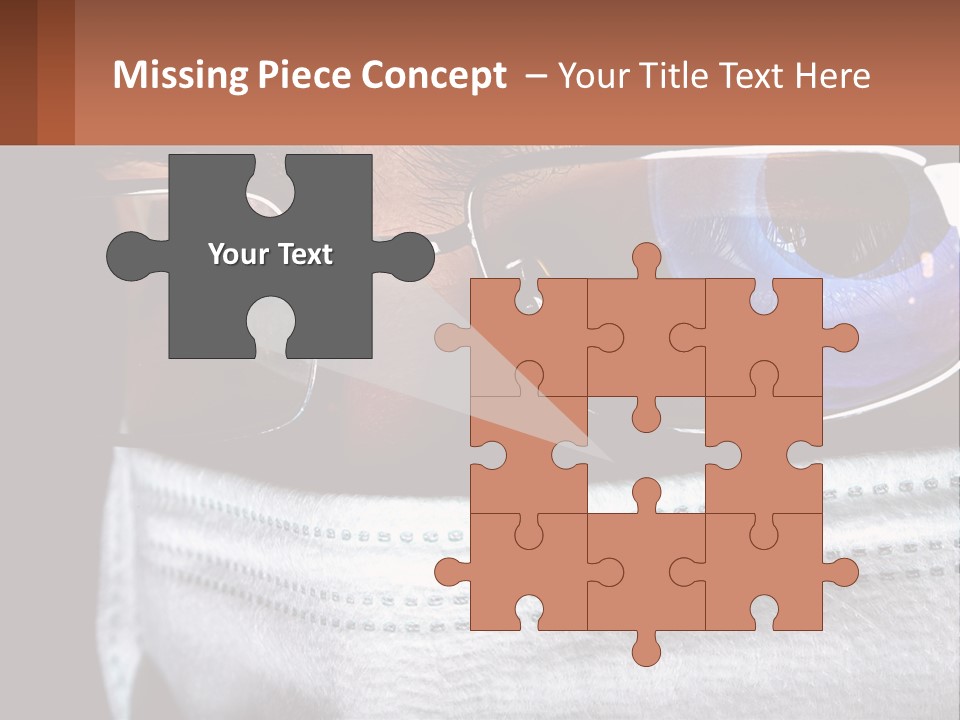 A Man Wearing Glasses And A Face Covering His Face PowerPoint Template