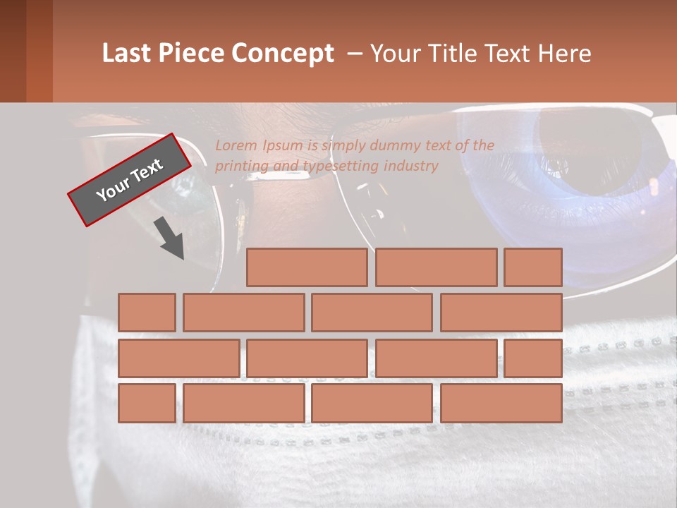 A Man Wearing Glasses And A Face Covering His Face PowerPoint Template