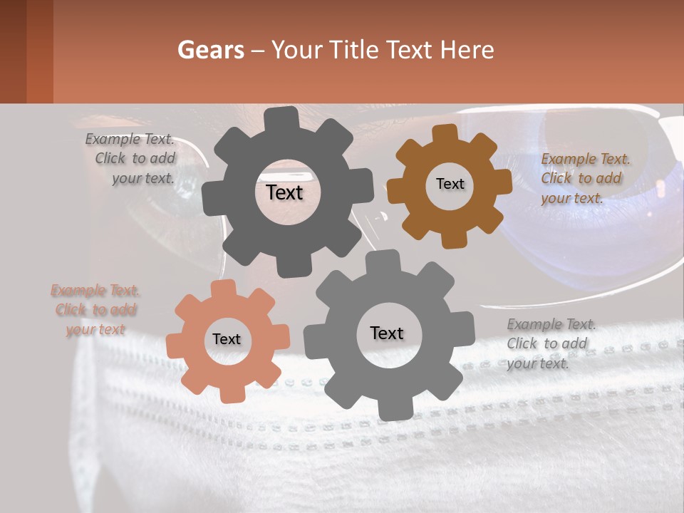 A Man Wearing Glasses And A Face Covering His Face PowerPoint Template