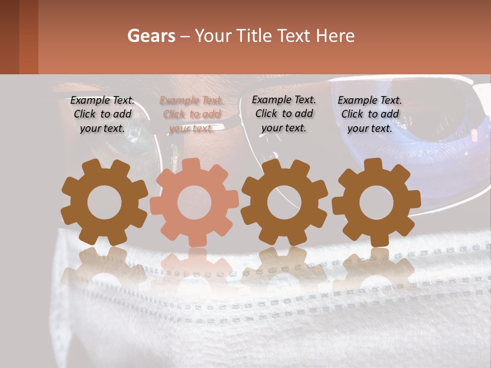 A Man Wearing Glasses And A Face Covering His Face PowerPoint Template